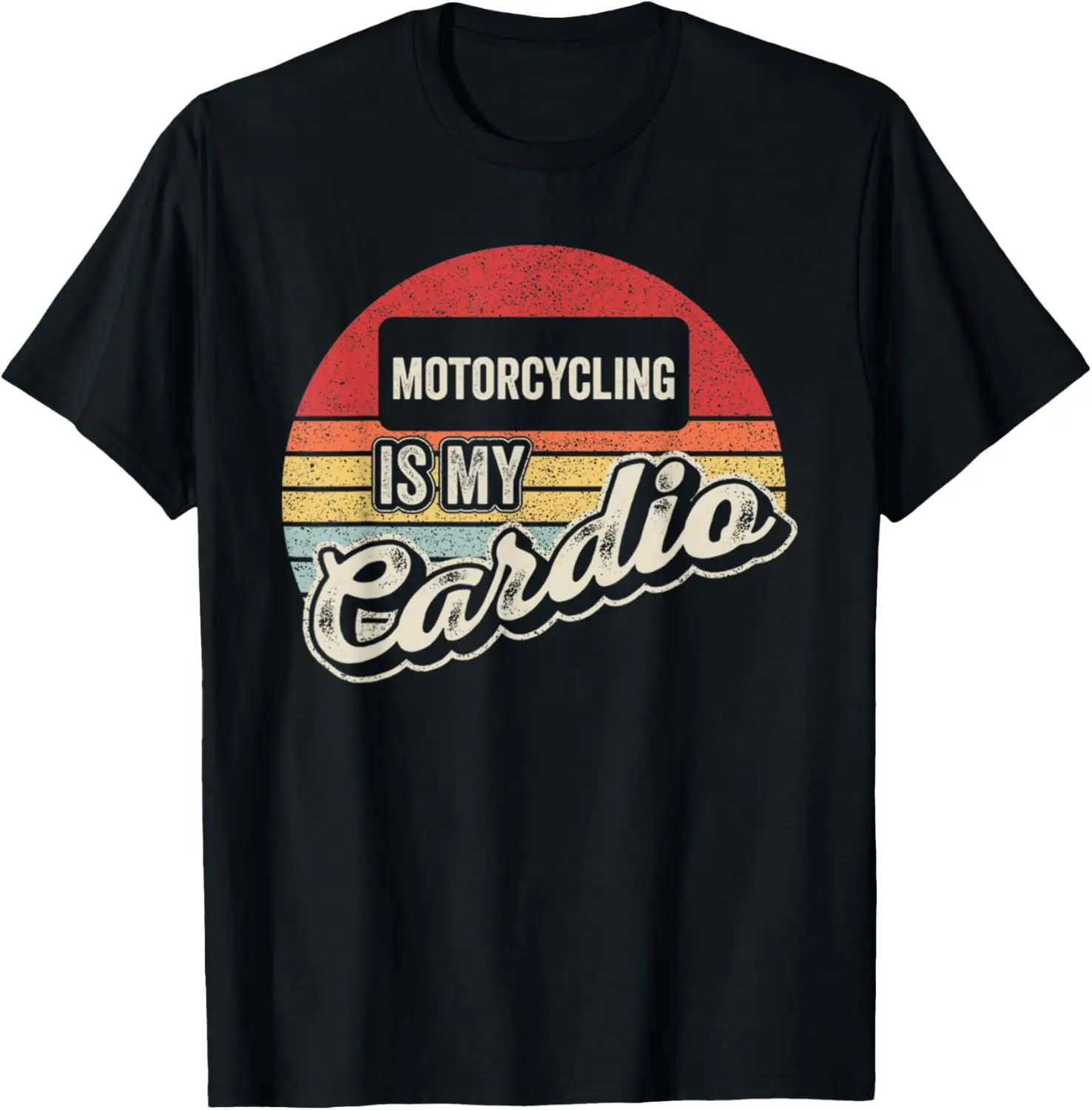 

Motorcycling Is My Cardio Vintage Retro Motorcycle T-Shirt Motorcycle