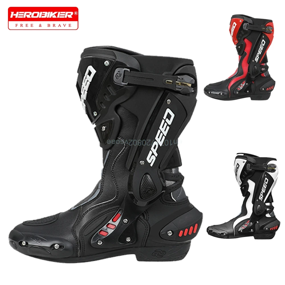 

Мотоботы для езды на мотоцикле, гоночные мотоботы, водонепроницаемые уличные спортивные ботинки, внедорожные ботинки, противоскользящие ботинки для езды, экипировка для мотоциклистов