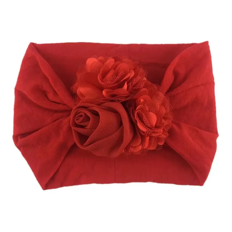 Kids Headwear Soft Stretch Flower Headband Knot Wide Nylon Headwraps Baby Girls Hair Bands Photo Props for Newborn Accessories image 4