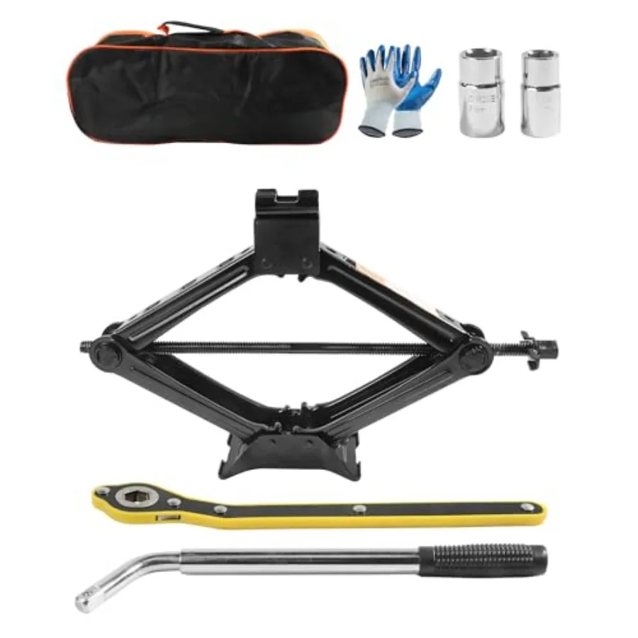 

Scissor Jack and Stand Kit - Universal Tire Change Car Emergency Kit for SUV