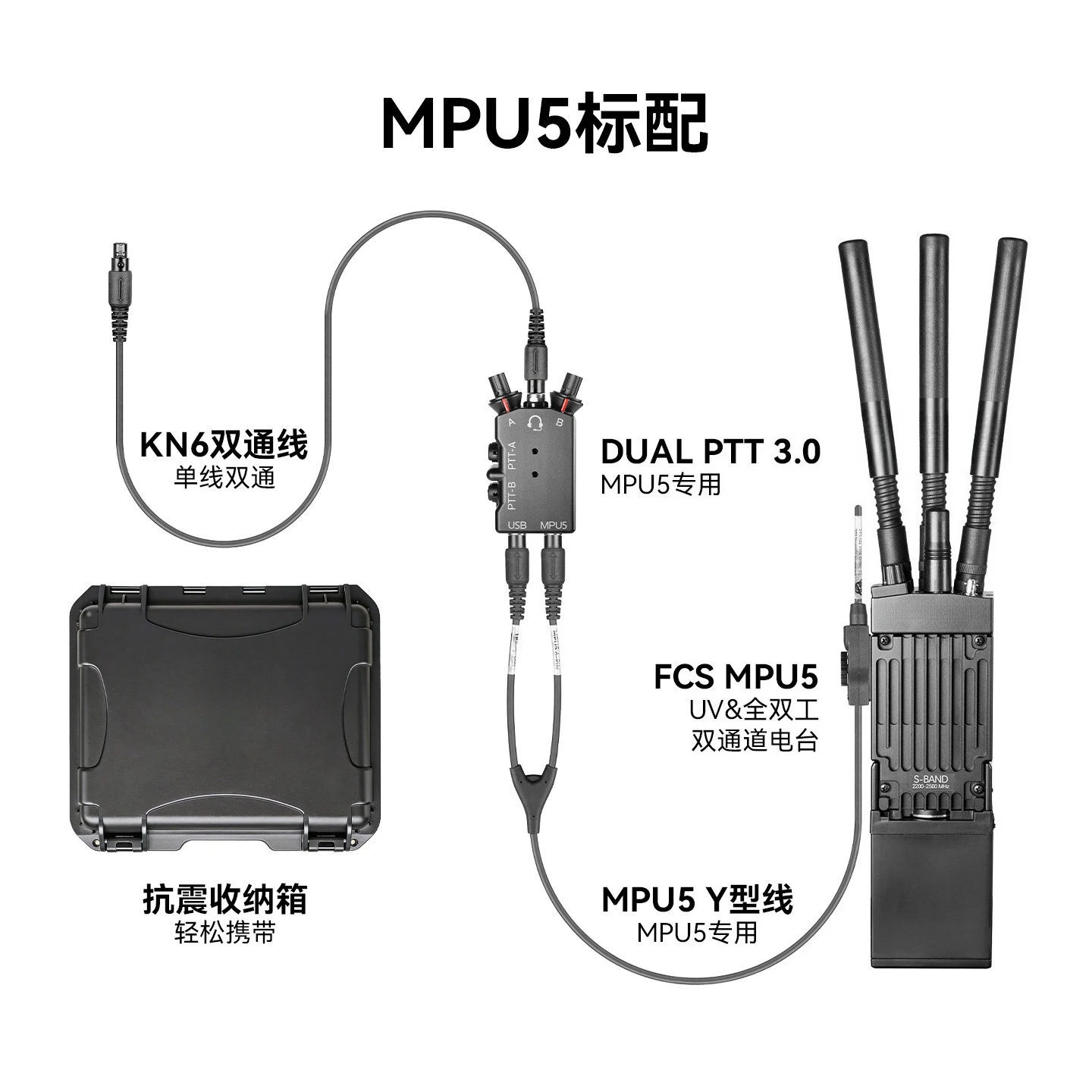 PPT Tactical Earphones Universal MPU5 All Metal Functional Version Tactical Radio Analog Digital Walkie Talkie