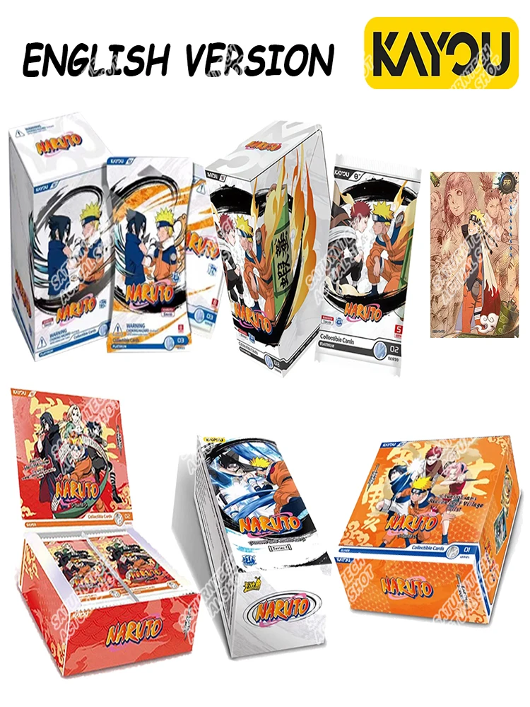 Authentische Kayou Naruto Englische Komplettsets T4W6 T2W9 T4W7 T4W8 Seltene CR SP MR Ninja Anime Sammelkarten