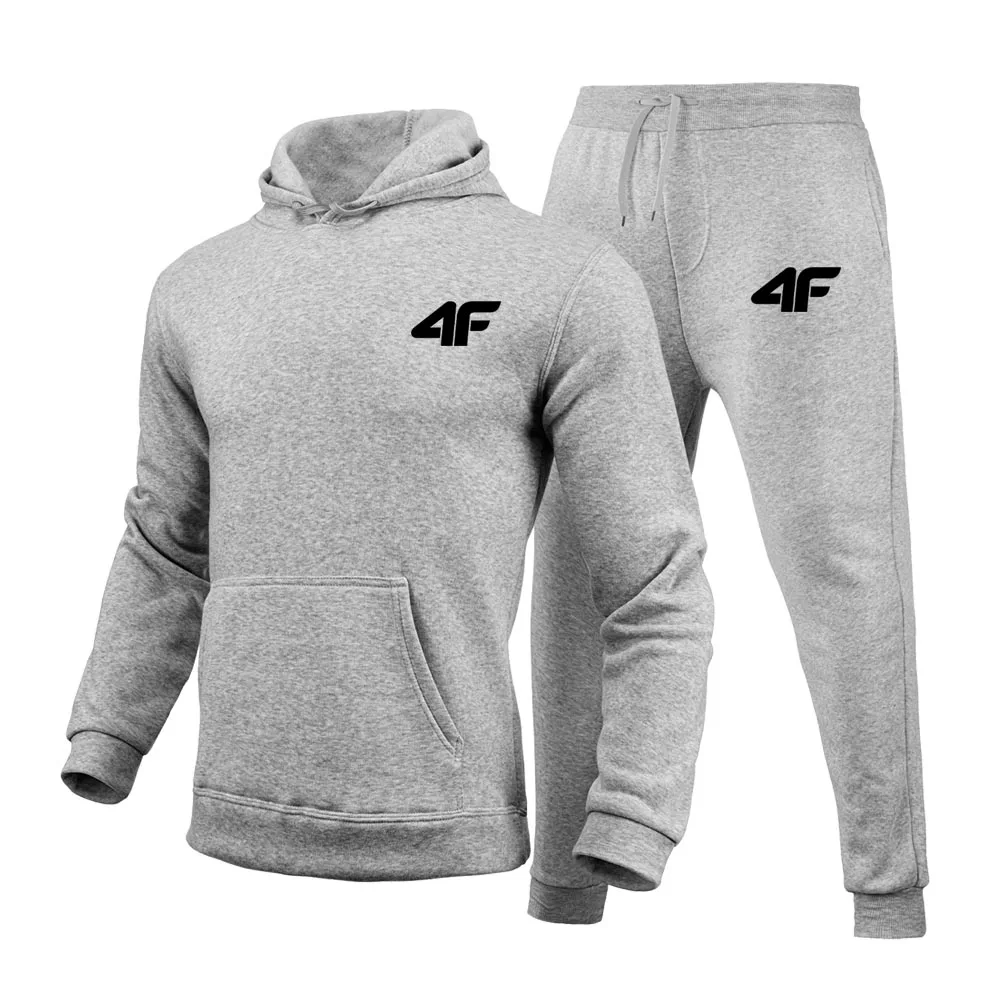 Autumn Winter New Men\'s Tracksuit Set Sweatshirt + Sweatpants Sportswear Hoodies Casual Mens Clothing Hoodies Suit