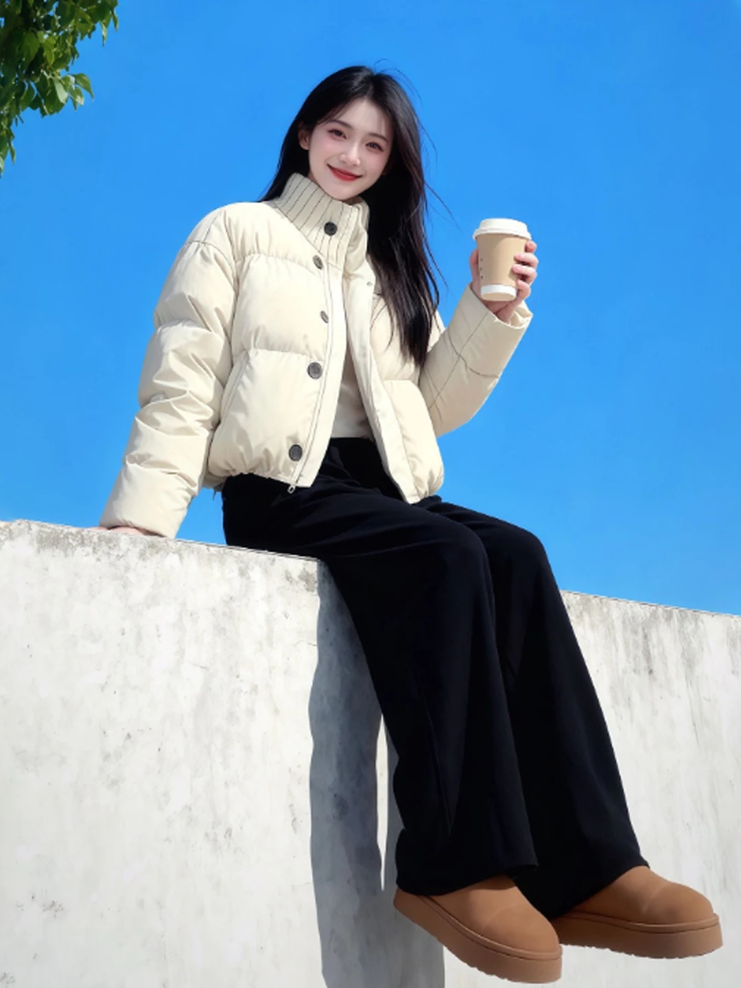 

Корейская мягкая хлопковая куртка-жакет уникального маленького размера, красивая зимняя верхняя одежда из комфортного хлопкового материала, длинный рукав