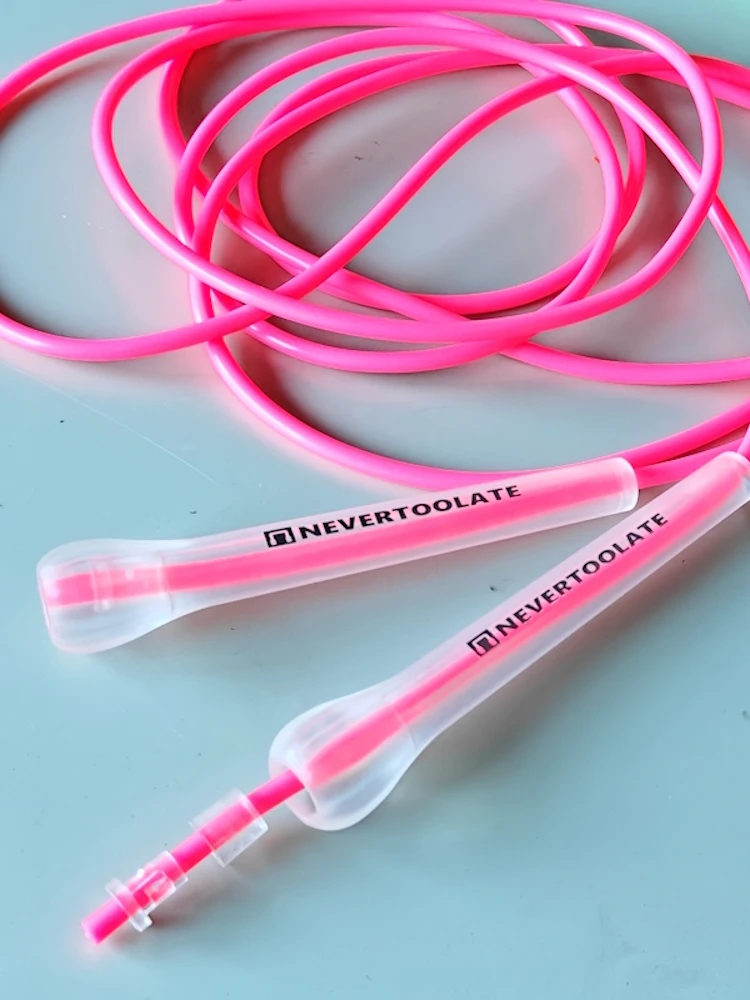 NEVERTOOLATE 10.5ft 3.2 meters strong abs 14cm handle 5mm solid pvc 85A jump skip rope boxing fitness crossfit no logo HIIT