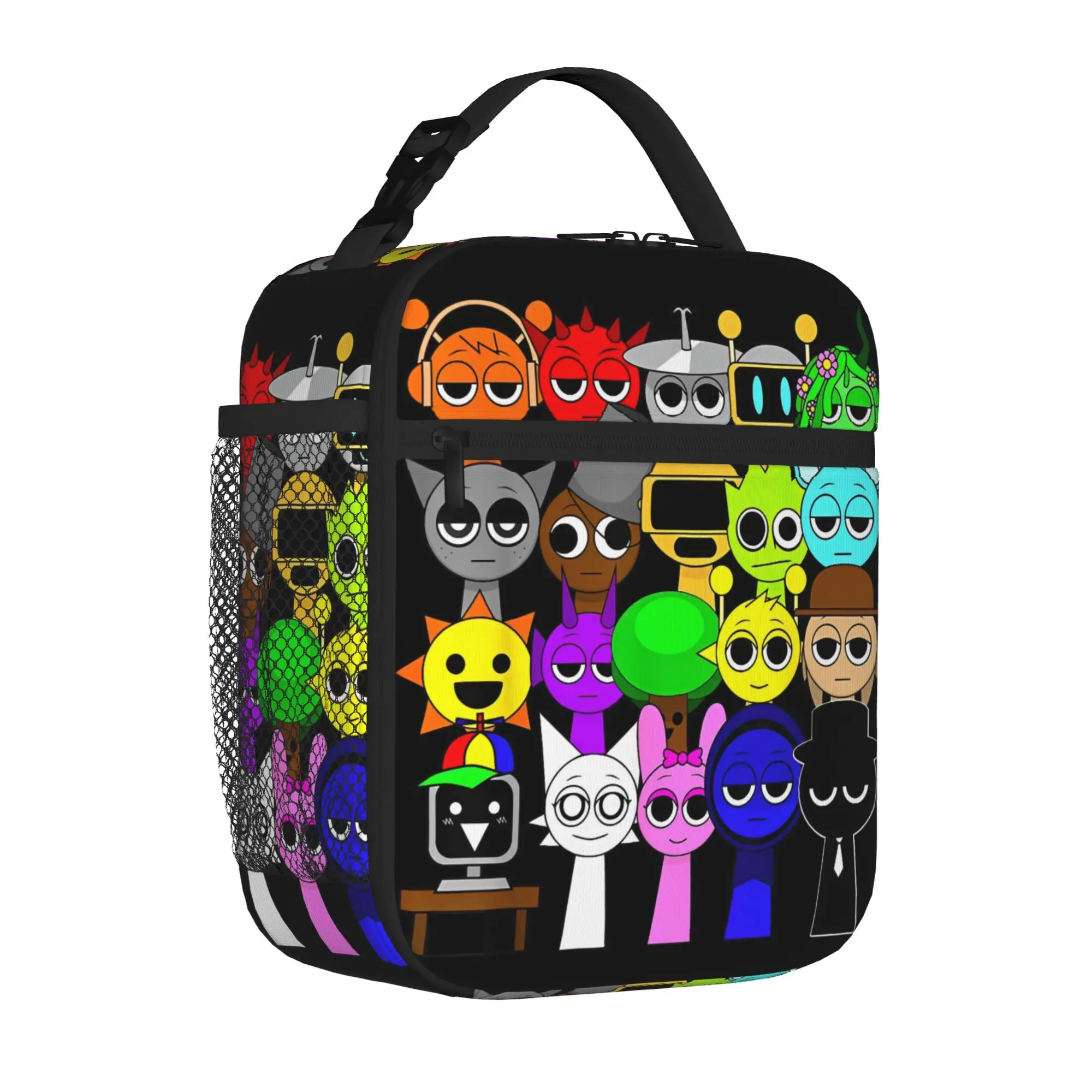 Whole Team Sprunki 20 Toys Insulated Lunch Bags For School Office Beats Game Food Storage Bag Portable Cooler Thermal Lunch Box