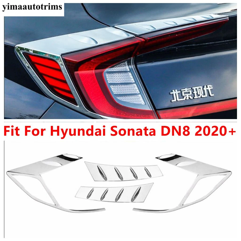 

2pcs Rear Tail Light Eyebrow Lamp Eyelid Strip Cover Trim For Hyundai Sonata DN8 2020 - 2023 Car Styling Exterior Accessories