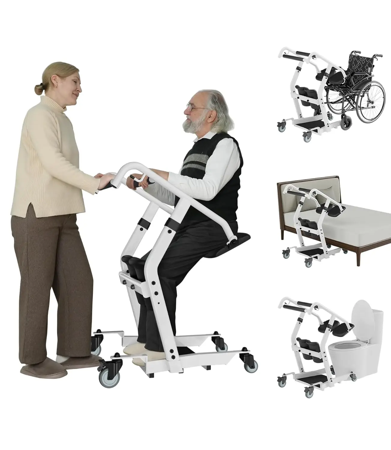 

Sit to Stand Lift, One-Step Stand Assist Lift for Elderly, Patient Lift Chair Transport Unit with Wheels, Fall, Customized