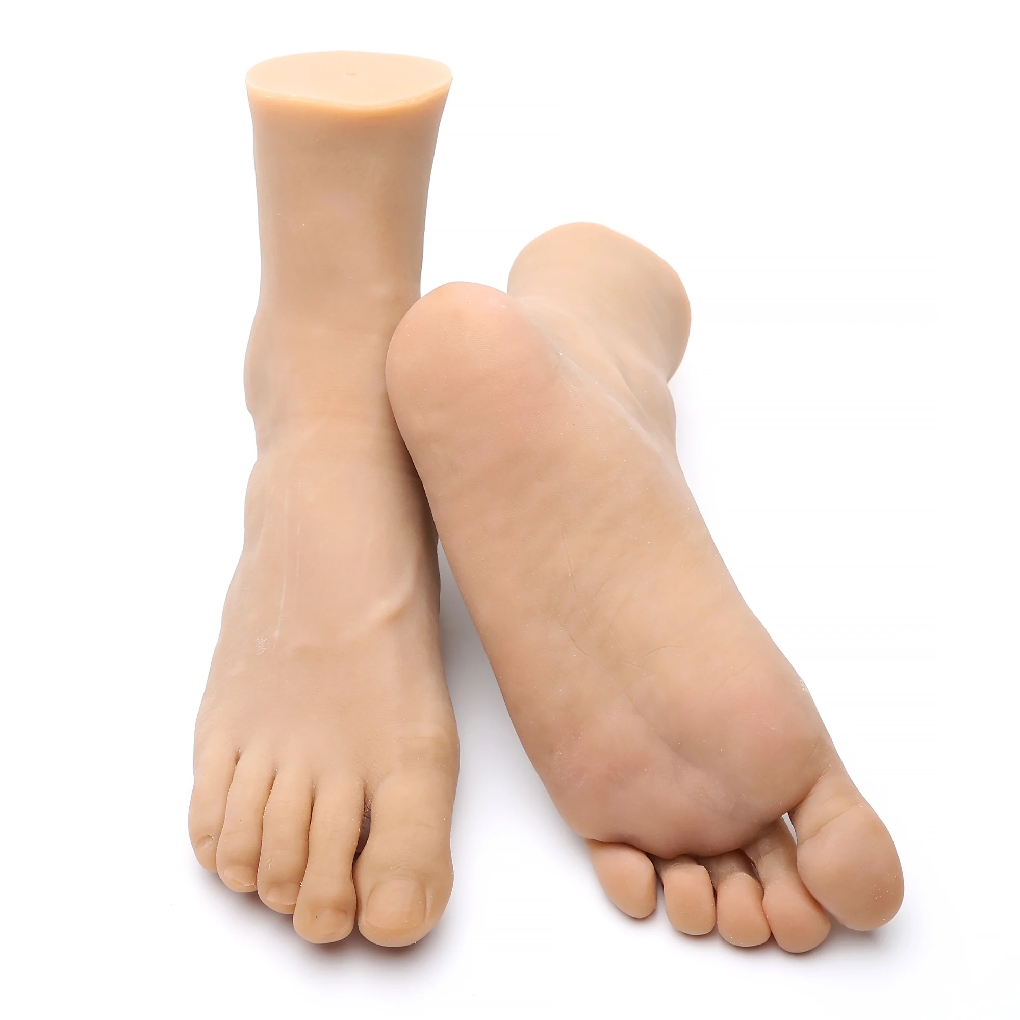 Pies de silicona para práctica de uñas para hombre, maniquí fetiche para pies, pintura, calcetines, exhibición de joyas, 4302