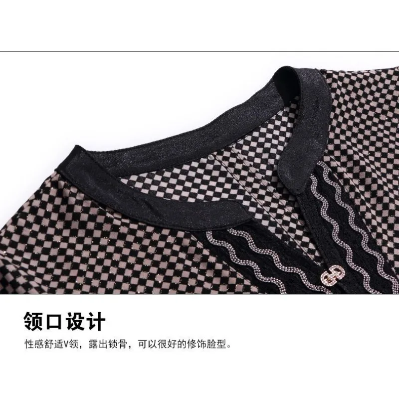 Mode Plaid frauen Lose kurzarm T-shirt frauen Chiffon V-ausschnitt Gedruckt Elegante Pullover Dünne Top