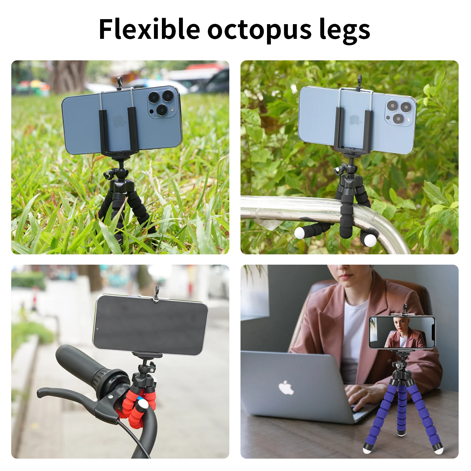 ترايبود للهاتف مرنة الإسفنج الأخطبوط ترايبود صغير آيفون كاميرا صغيرة ترايبود حامل هاتف كليب حامل