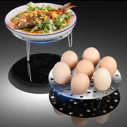 18/20cm Multifunctional Steamed Egg Rack Stainless Steel Steamed Bun Dumplings Steaming Rack Durable Steamer Cooking Accessories