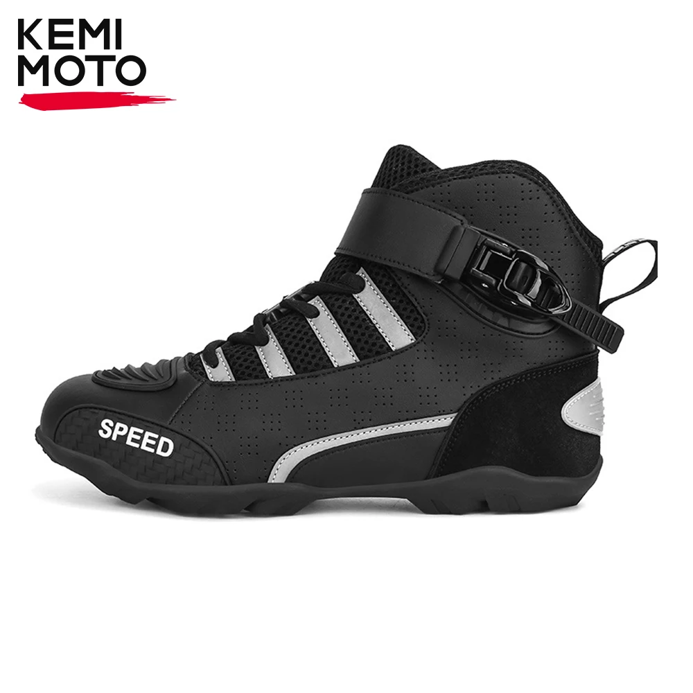 

Motorcycle Boots Men Women Shoes Riding Off-road Anti-skid Wear-resistant Anti-collision Protector Equipment Retro Breathable