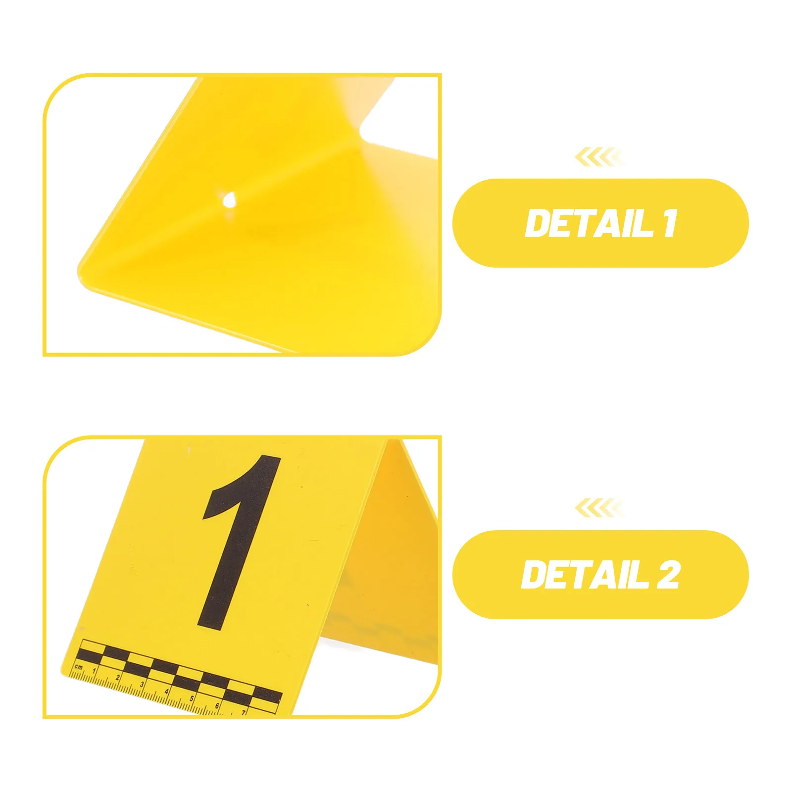 Crime Scene Evidence Number Placard with Integrated Cm Scale Forensic Evidence Identification Marker for Investigation