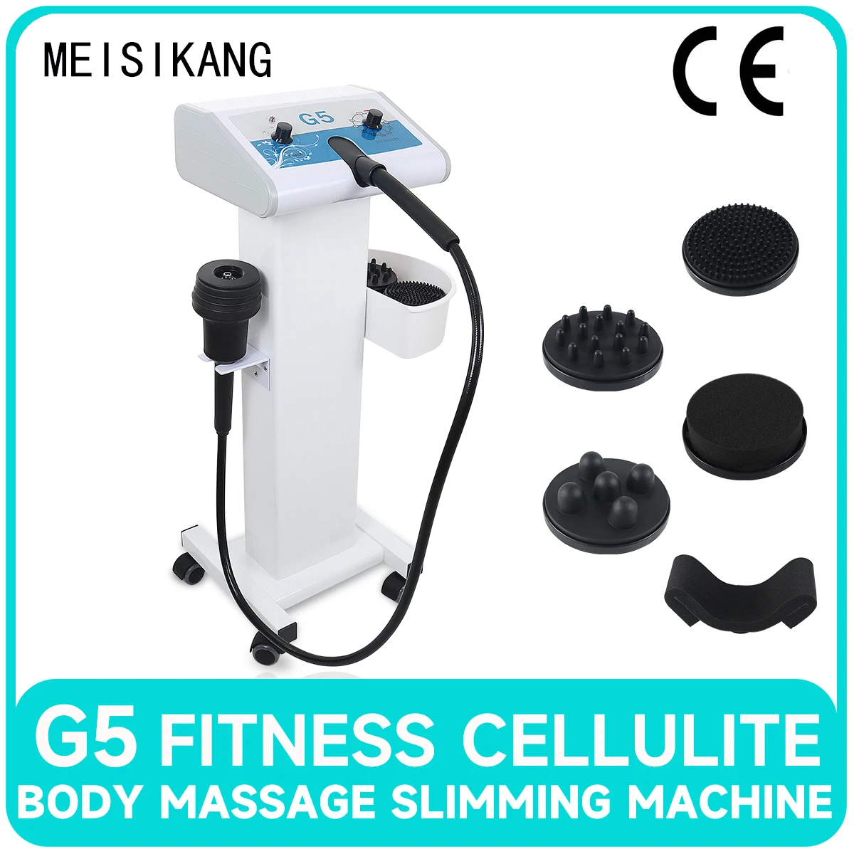 

MEISIKANG G5 Vibrating Anti Cellulite Massage Machine Slimming Weights Loss Fat Vibrator Massager with Trolley Cart