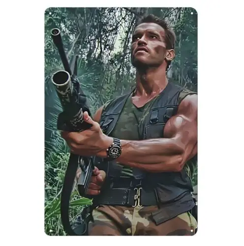 Predator Arnold Schwarzenegger Movie Photo Metal Poster Tin Sign 20x30cm Plaque