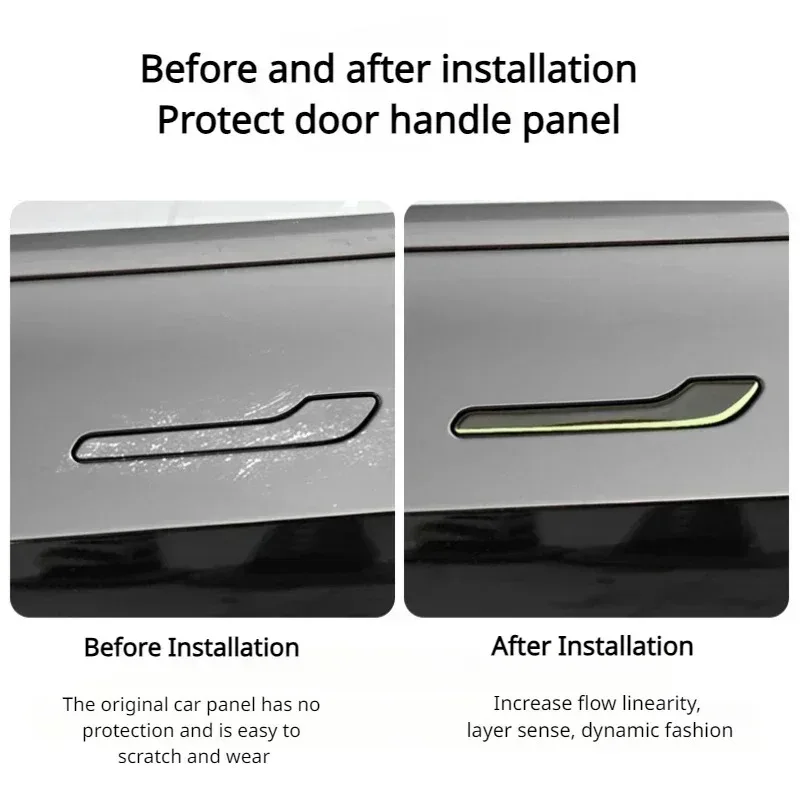 Luminous Night Glow Door Handle Sticker for Tesla Model 3/Y/3+ Model Y Juniper 2025 Car Accessories