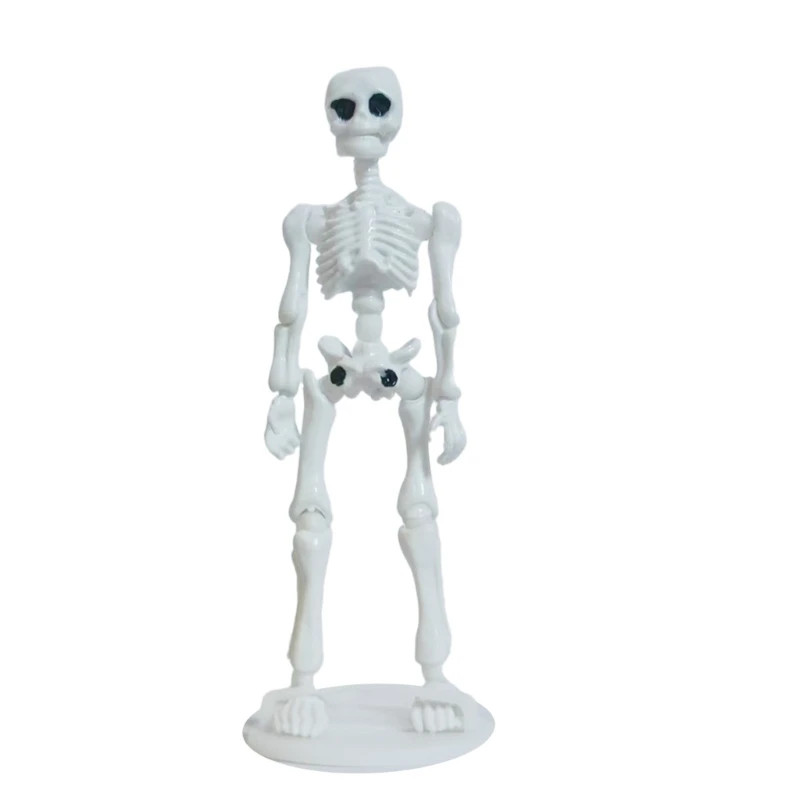 Movable Skeleton Toy, 9cm Fully Body Human Skeleton Model Perfect for Halloween Decoration Suitable for Various Project