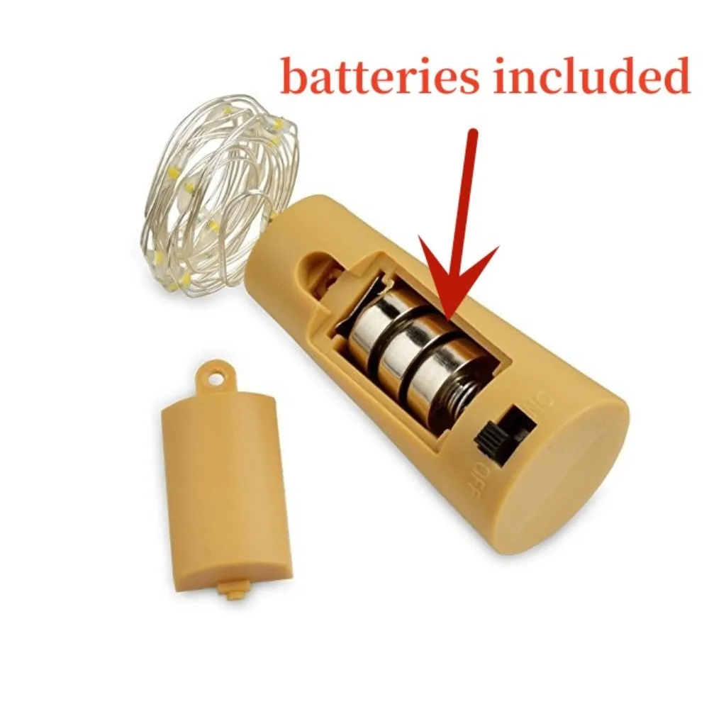 バー LED ワインボトルコルク 2 メートルストリングライトクリスマス装飾 Led ランプボトルフェアリーライトホリデー銅線ライトストリング