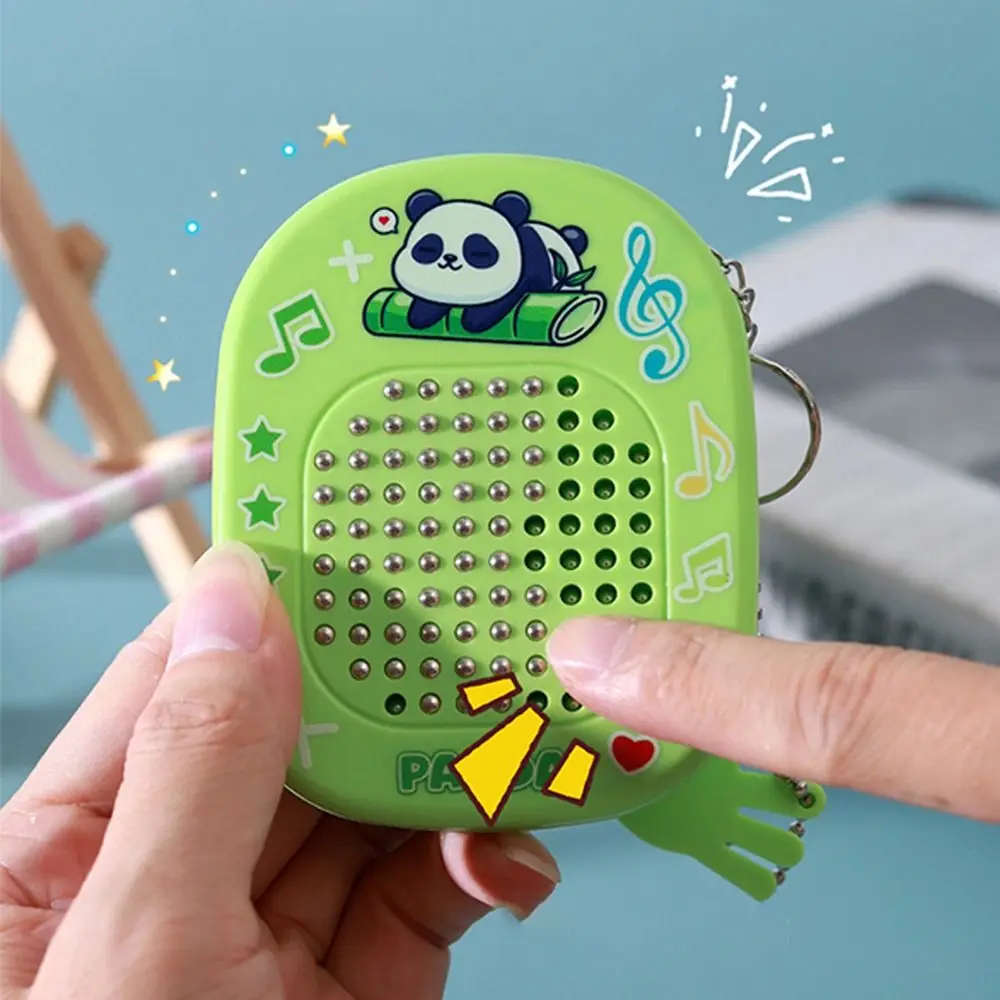 Cartoon Capybara Keychain Mini Maze Magnetic Steel Ball Fidget Stress Relief Drawing Board Pendant Gift