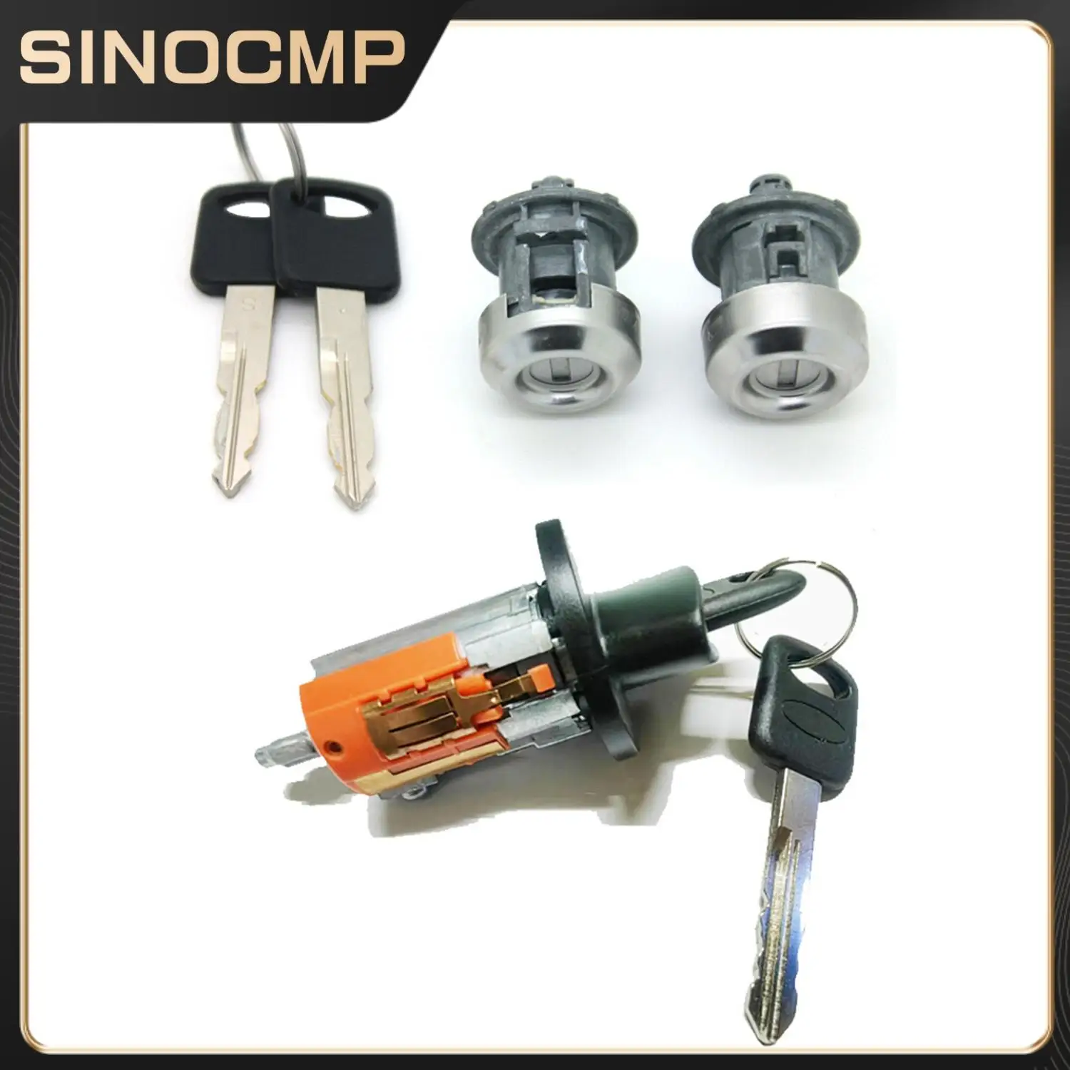 

3PCS Ignition Switch Door Lock Cylinder Set 707624 703362 For Ford F-250 F-250 Super Duty 2005-2007 Brand New