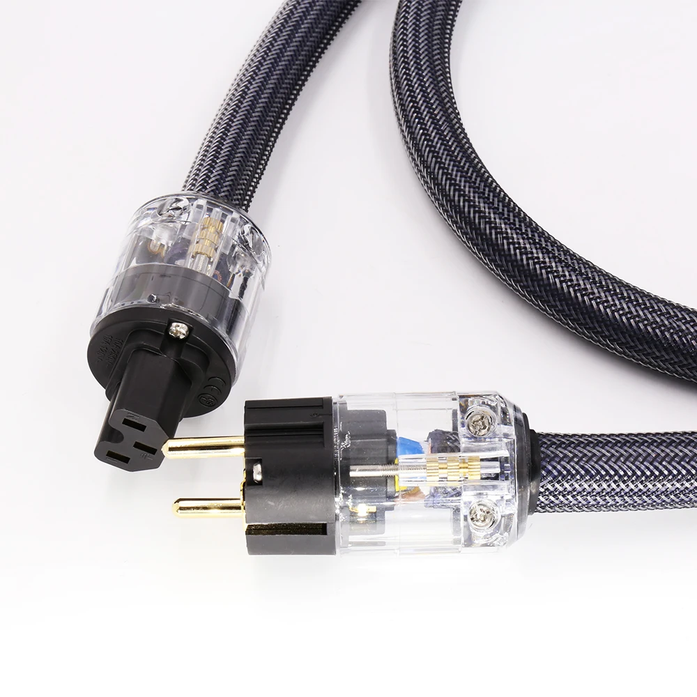 Hifi Audio US/EU Stromkabel Netzstecker OFC Kupferkabel Hi-End 400 Signature Mit Vergoldeten Anschlüssen – Detail 6
