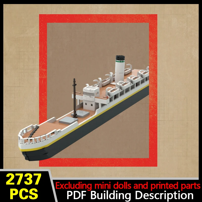 Luxury Ocean Liner Model MOC Building Bricks War Equipment Modular Technology Gifts Holiday Assemble Children Toys Suit