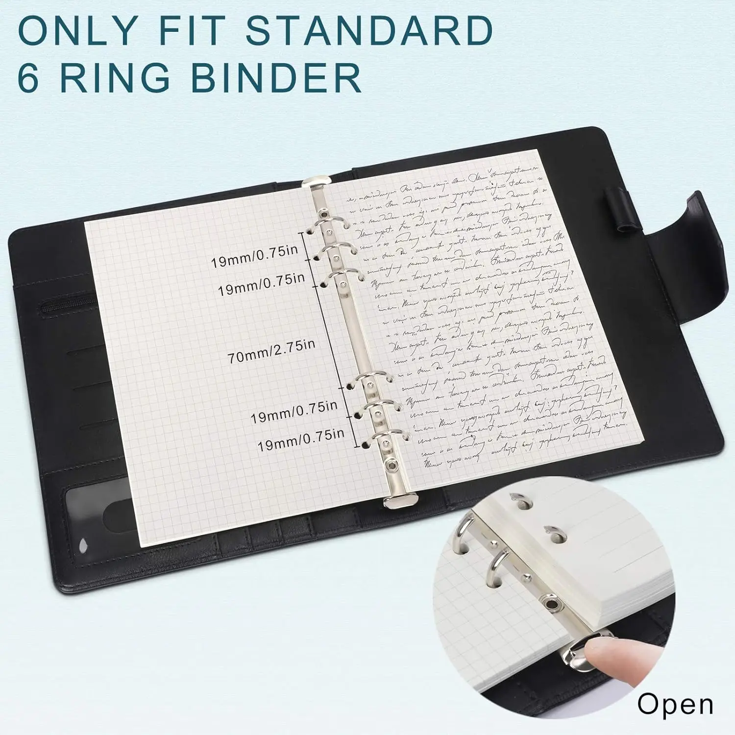 A5 Binder Refill Paper, [3 Pack] 100GSM Thick Refillable Paper 6 Hole Filler Inserts Loose Leaf Paper 240 Sheets (480 Pages)