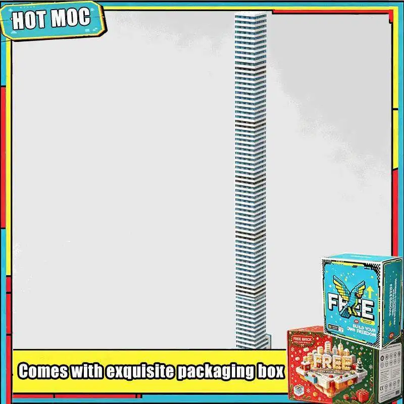 649PCS 432 Park Avenue 1 800 Scale Skyscraper MOC Model Building Blocks Custom Architecture DIY Assembly Educational Toy Gifts