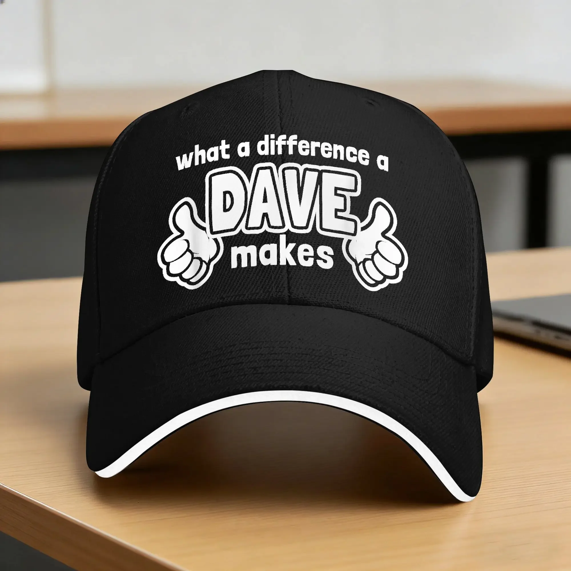 What A Difference A Dave Makes Casual Baseball Cap Summer Trucker Hat Sunscreen Female Male Stylish Baseball Caps