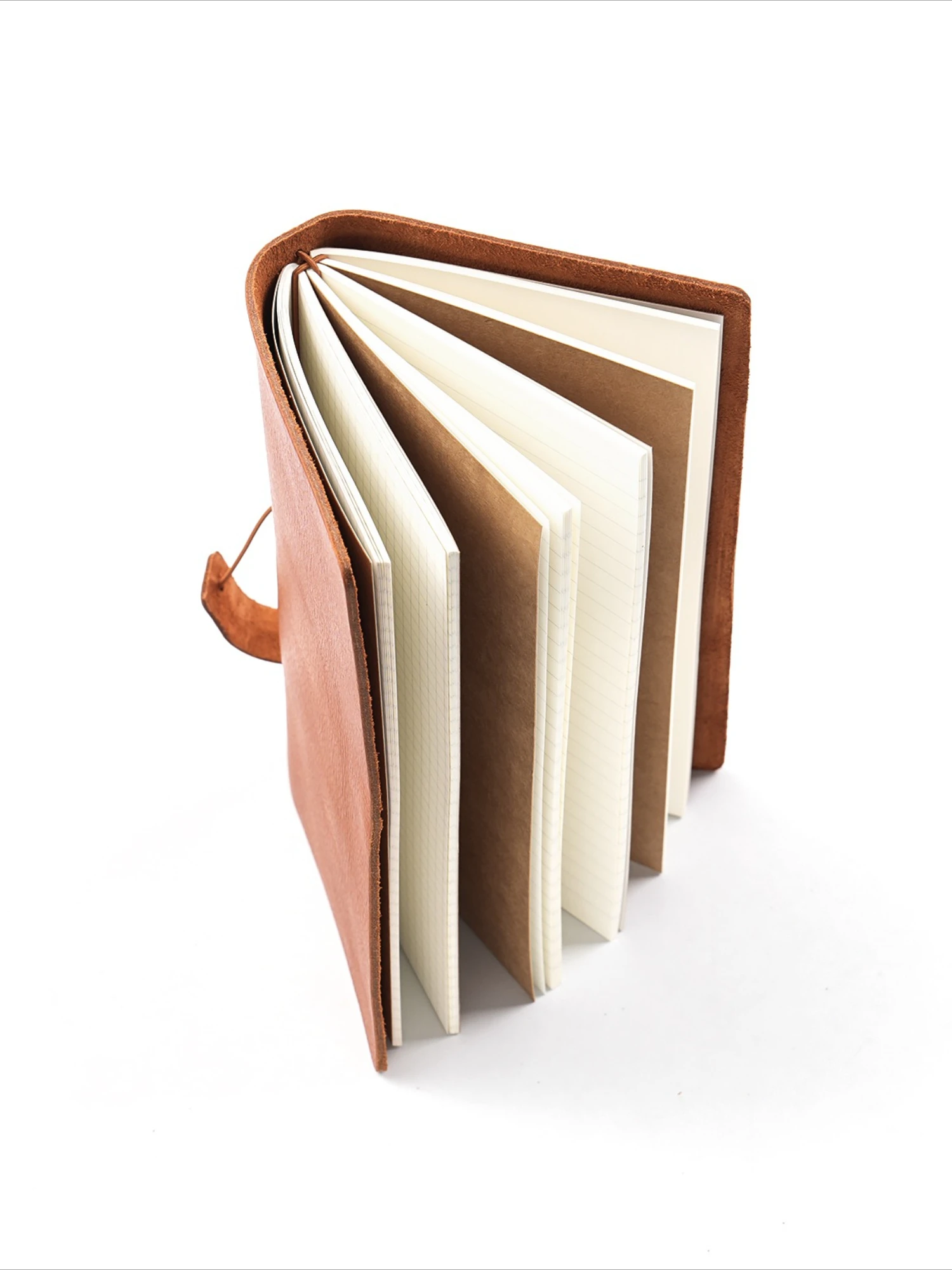 Moterm Compact Series Standardowy rozmiar Notatnik podróżny Pełnoziarnista skóra garbowana roślinnie Organizer Pamiętnik Szkicownik Planner — zdjęcie produktu 7