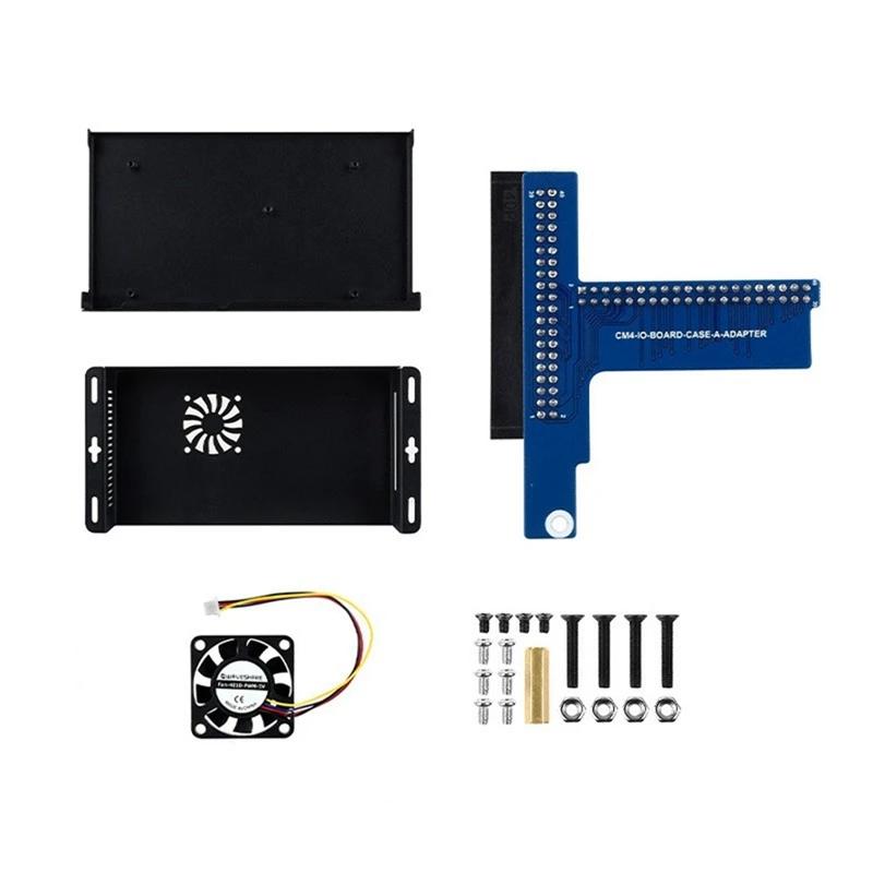 حافظة معدنية CM5 لوحدة حساب Raspberry Pi 5 IO مع مروحة تبريد