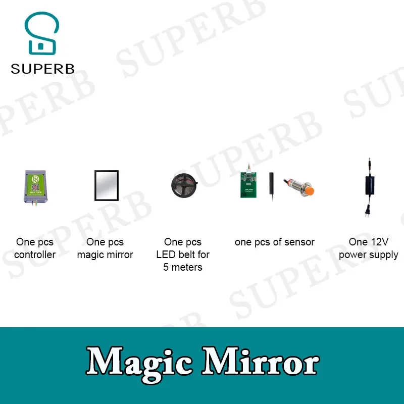 Superb escape room prop magic mirror trigger the prop to make the mirror transparent to show the hidden clue behind the mirror