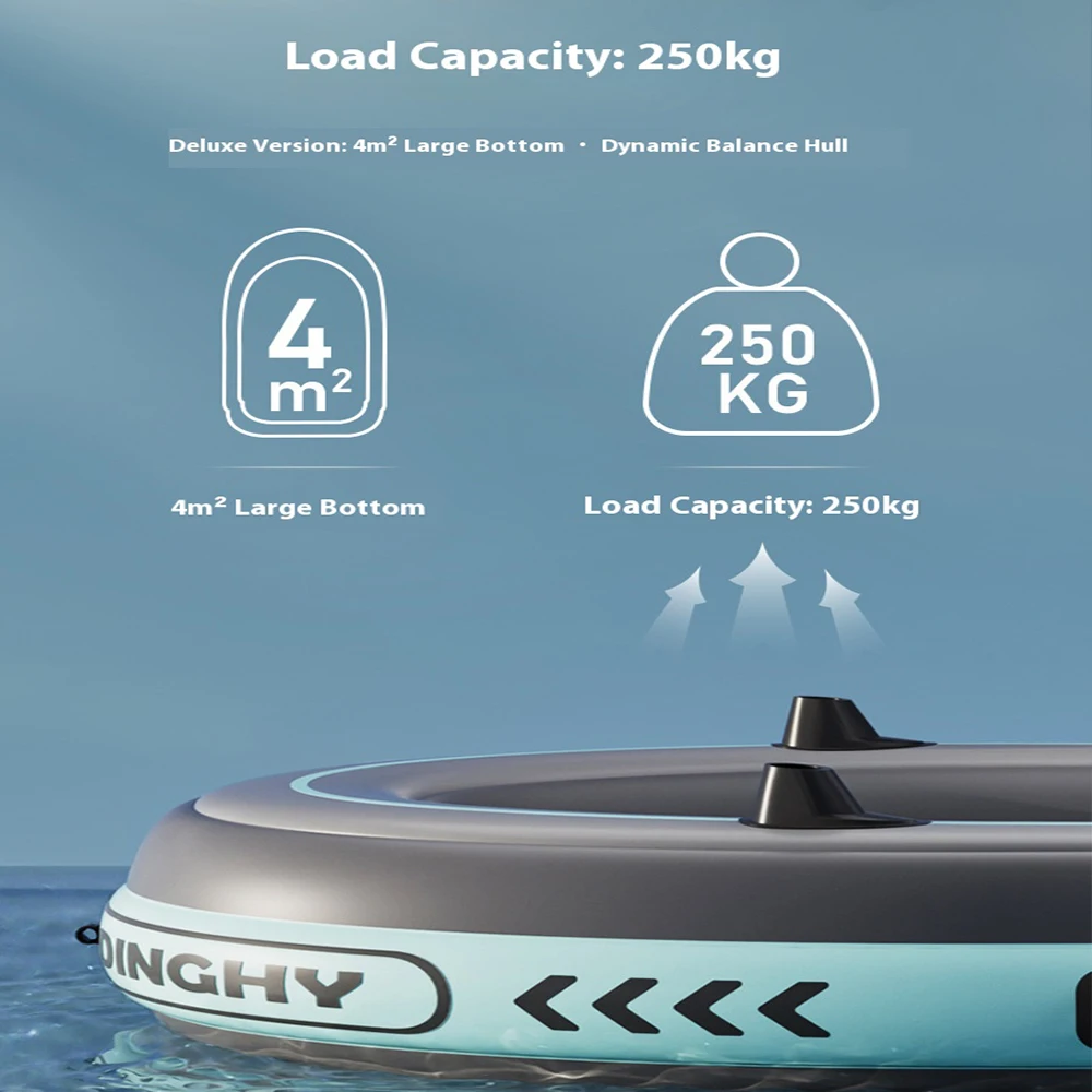 Kayak de pesca inflable, grueso, resistente al desgaste con carga inalámbrica y PVC de alto polímero para principiantes y uso en exteriores