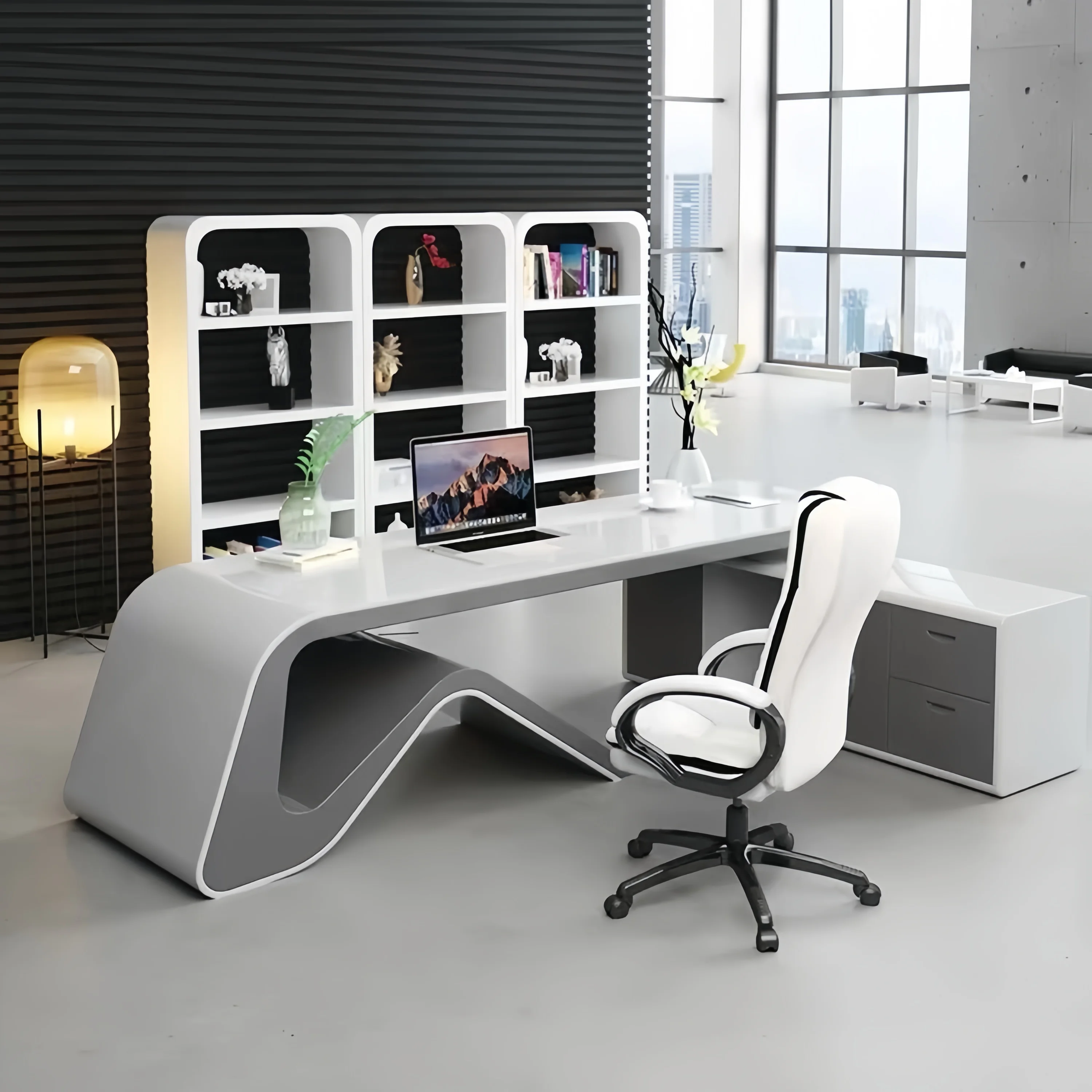High Quality Corner Office Desk Creativity Drawers Designer Unique Computer Desks High End Luxury Escritorio Office Furniture