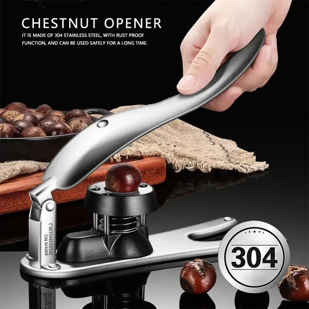 1/2/3PCS Stainless Steel Chestnut Clip 2 in 1 Nut Opener Cutter Gadgets Quick Walnut Pliers Nutcracker Sheller Kitchen Tools New