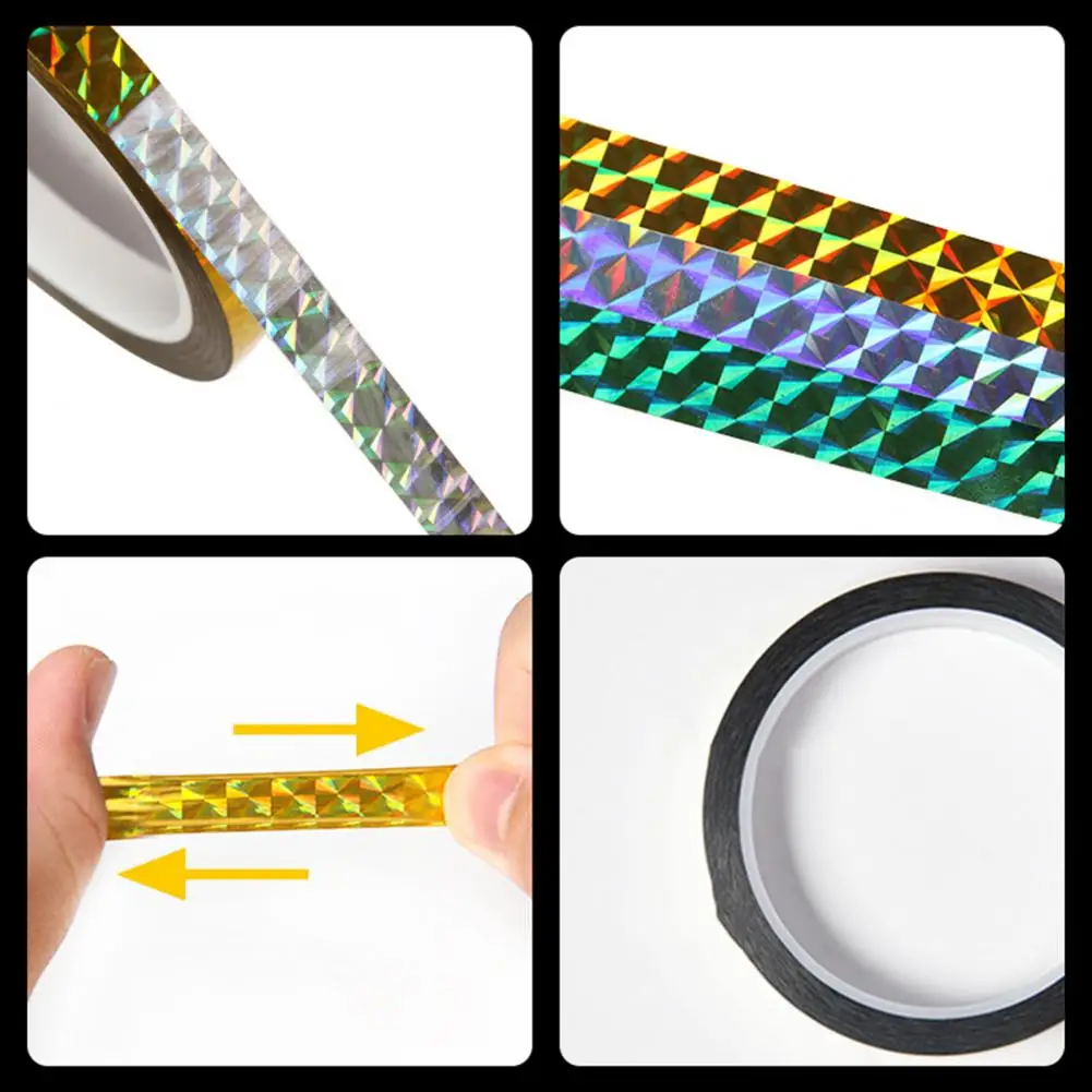 Reflective Sticker Roll 50m Reflective Fishing Lure Tape Waterproof Adhesive Film High Visibility Artificial Bait for Fishing