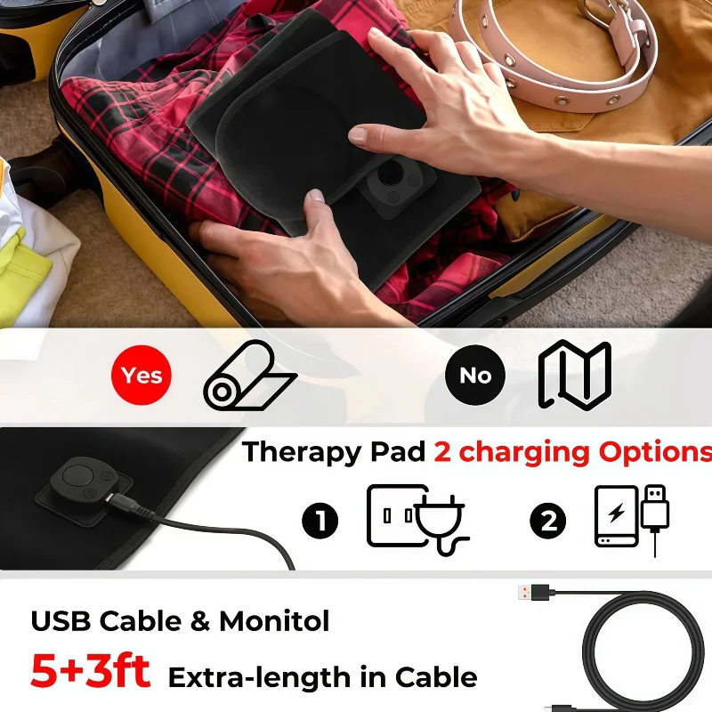 

LED Red Light Pad,660nm&850nm Infrared Light Therapy Belt, Full Body Pain Relief, Wrap Burn Fat Wrap Slimming Machine Waist Pad