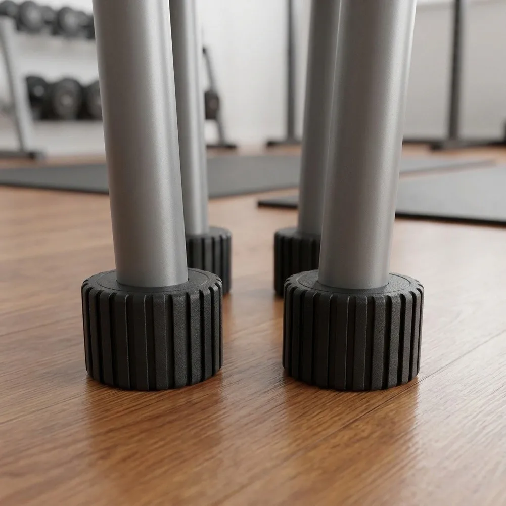 4 Pack Round Foot Protector for Fitness Machine Legs Designed to Shield Floors from Dents and Scratches on Various Surfaces