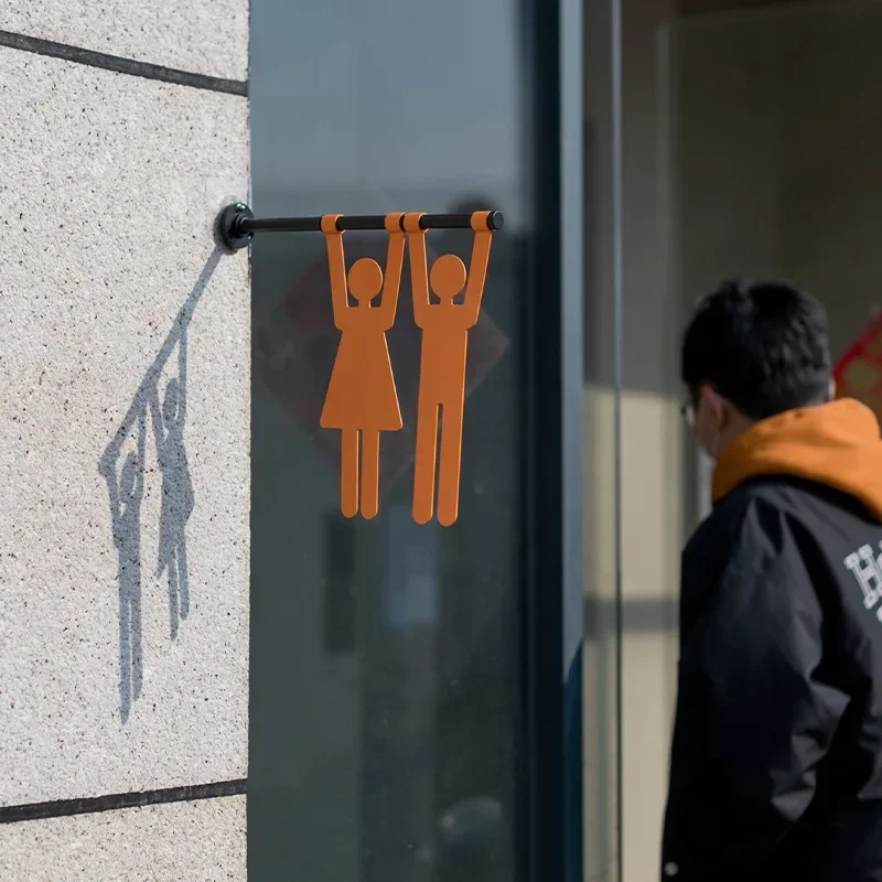 Men Women Toilet Sign Wc Toilet Signs Bathroom Door Sign For Home Restroom Door Plate 3d Metal Logo Door Sign