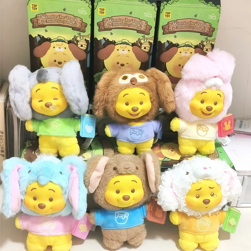 

Горячая оригинальная верхняя игрушка Винни Пух и Роу, серия сказочных книг, слепая коробка, кавайная подвеска, тайна коробка, аниме-фигурка