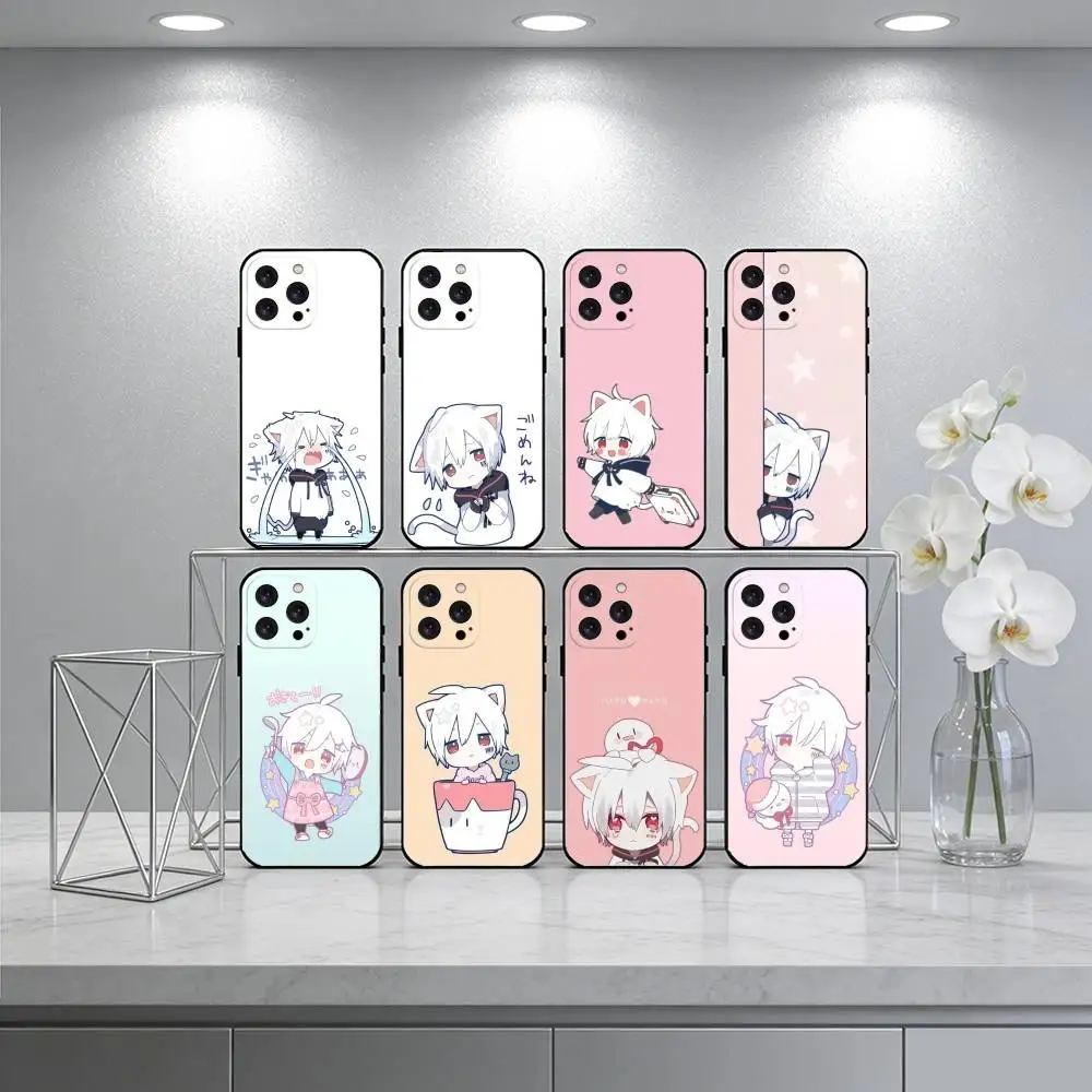 

Cute MaFumaFu Singer Phone Case For iPhone 17 16 15 14 13 12 Max Plus Silicone Black Cover