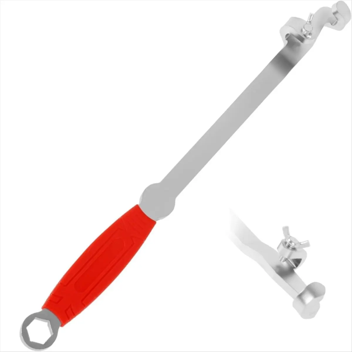 DT57 LATEST MODEL Wrench Extender Tool Bar, 15in Universal Wrench Extension Adapter, 1/2in or 21mm Hex Drive Open Spanner Extend