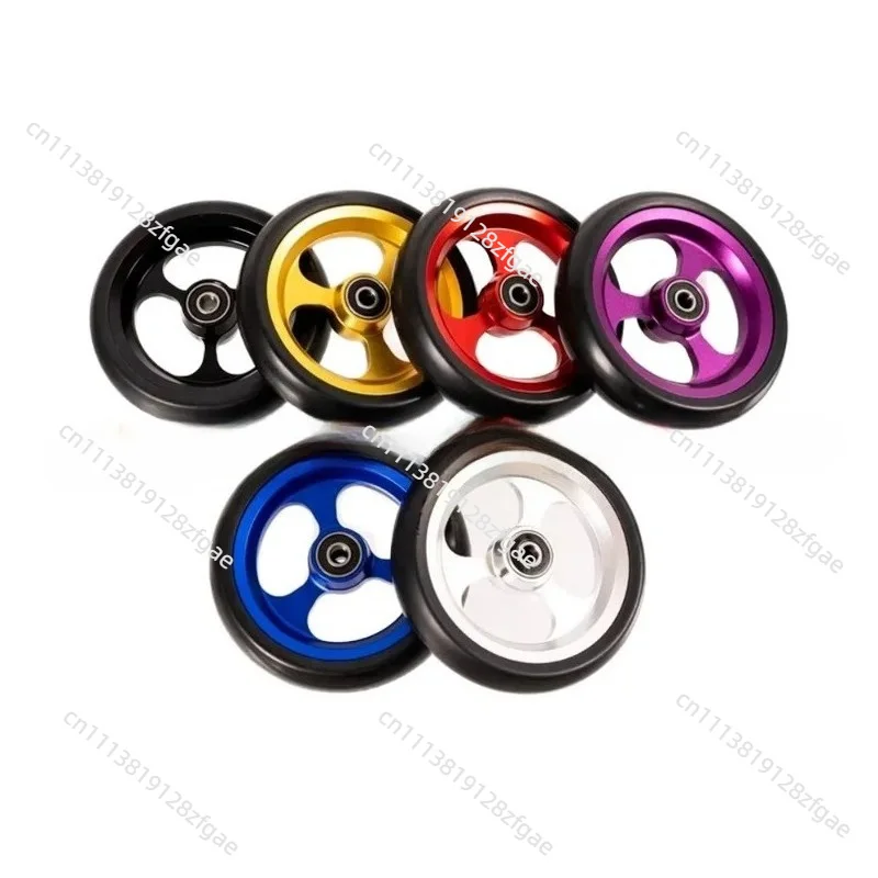 Sturdy and Durable Sports Wheelchair Front Wheel 5-Inch High-Speed Bearings Aluminum Alloy Rubber Casters