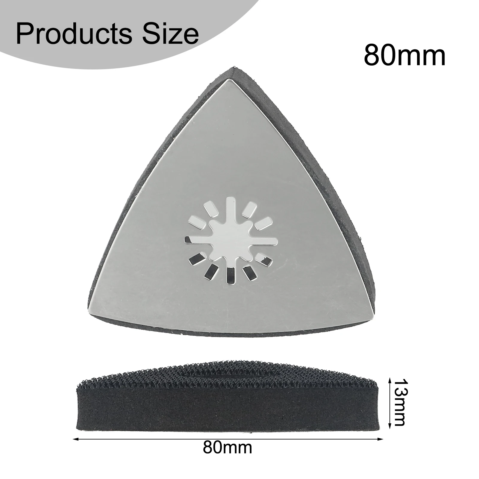 Sanding Pad Sanding Pad with Perforated Design Triangular Shape for Precision Sanding 80mm Size with Metal Backing