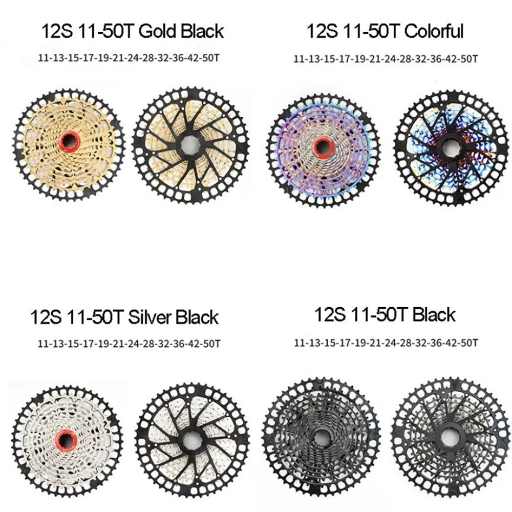 SUNSHINE K7 12V/11V MTB Cassette Ultralight 11/12 Speed Bicycle HG Freewheel CNC 11-46/50T Bike Sprocket Bicycle Accessories HOT