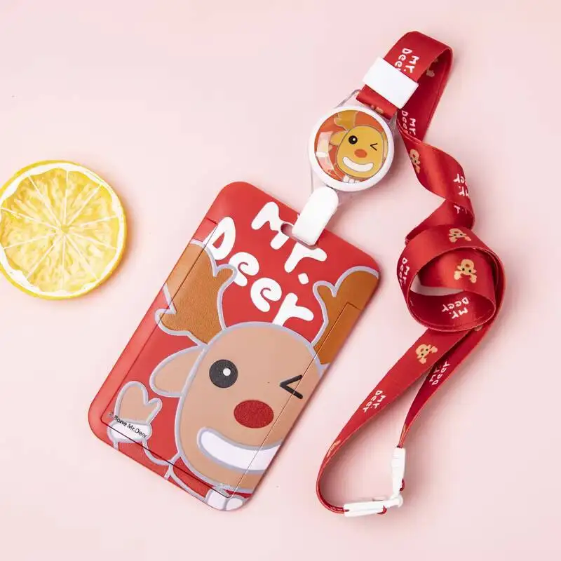 

2Pcs Super Cute ID Card Holder Work Badge Hard Anti-Loss Case ID Protector Universal Access Control & Employee Card Sleeve