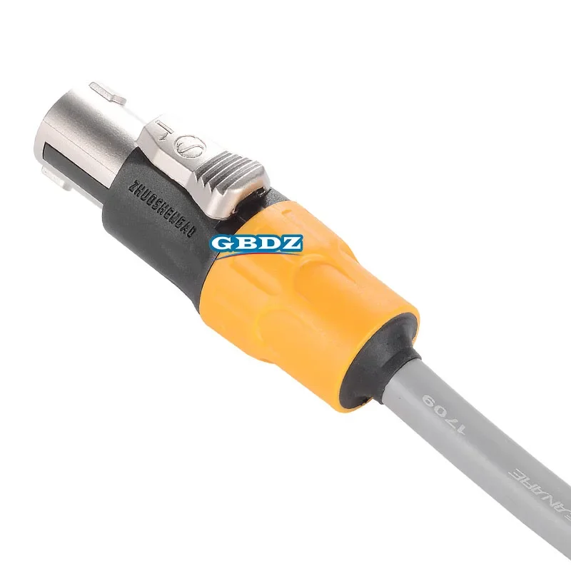 AL4FCX Vierkern-Stecker aus reinem Kupfer mit vergoldetem Ohmkopf, professionelle Leistung, Audio-Lautsprecherkabelstecker