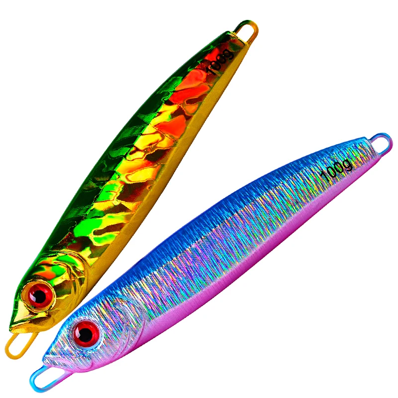 Proberos 1pc Casting metal fast sinking slow jumping fishing rig squid mackerel bait salt water fish artificial hard bait