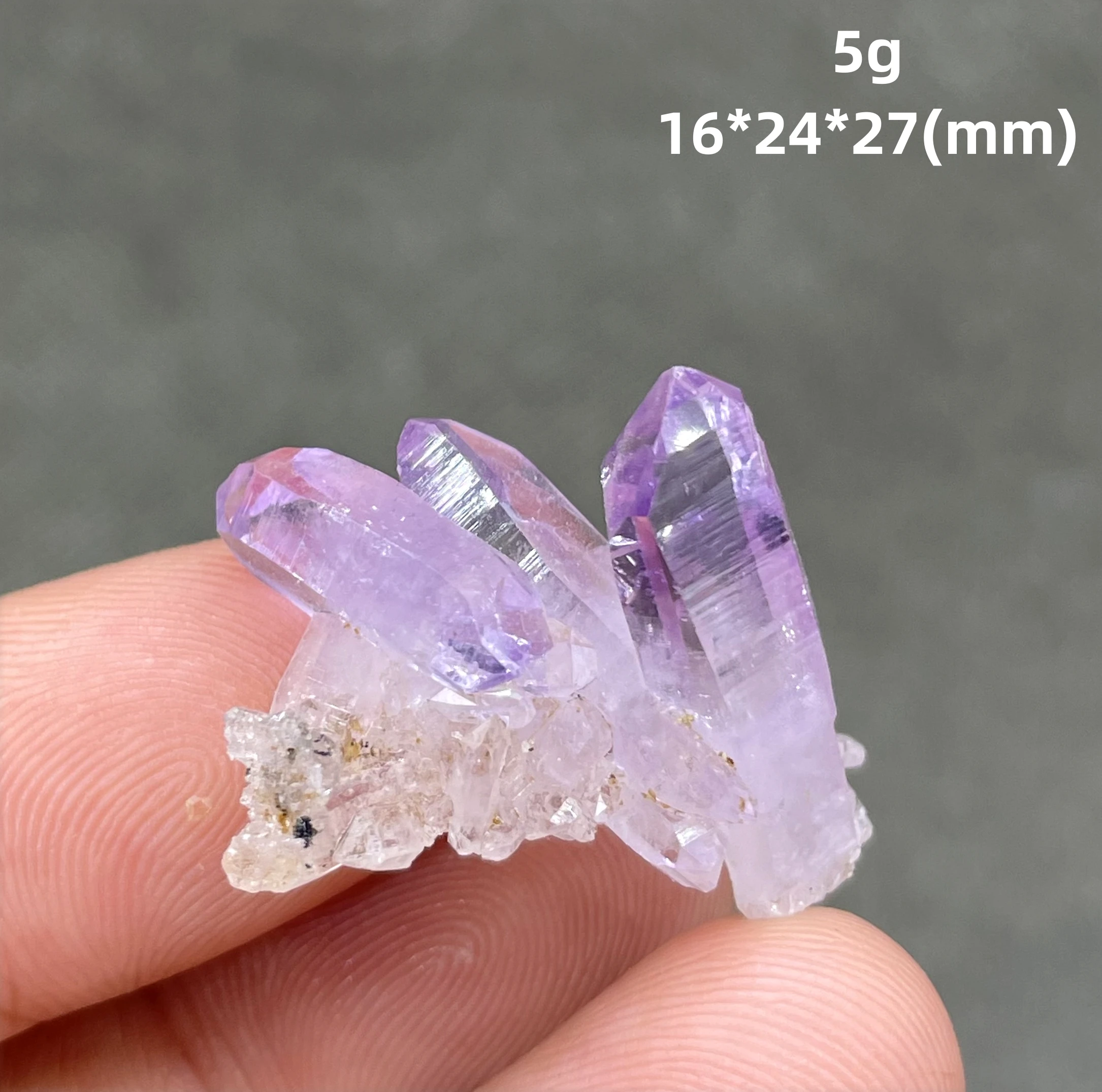 NEW! 5g Natural Rare Mexico Cruz amethyst mineral Single crystal stone and crystal Quartz Crystal Cluster